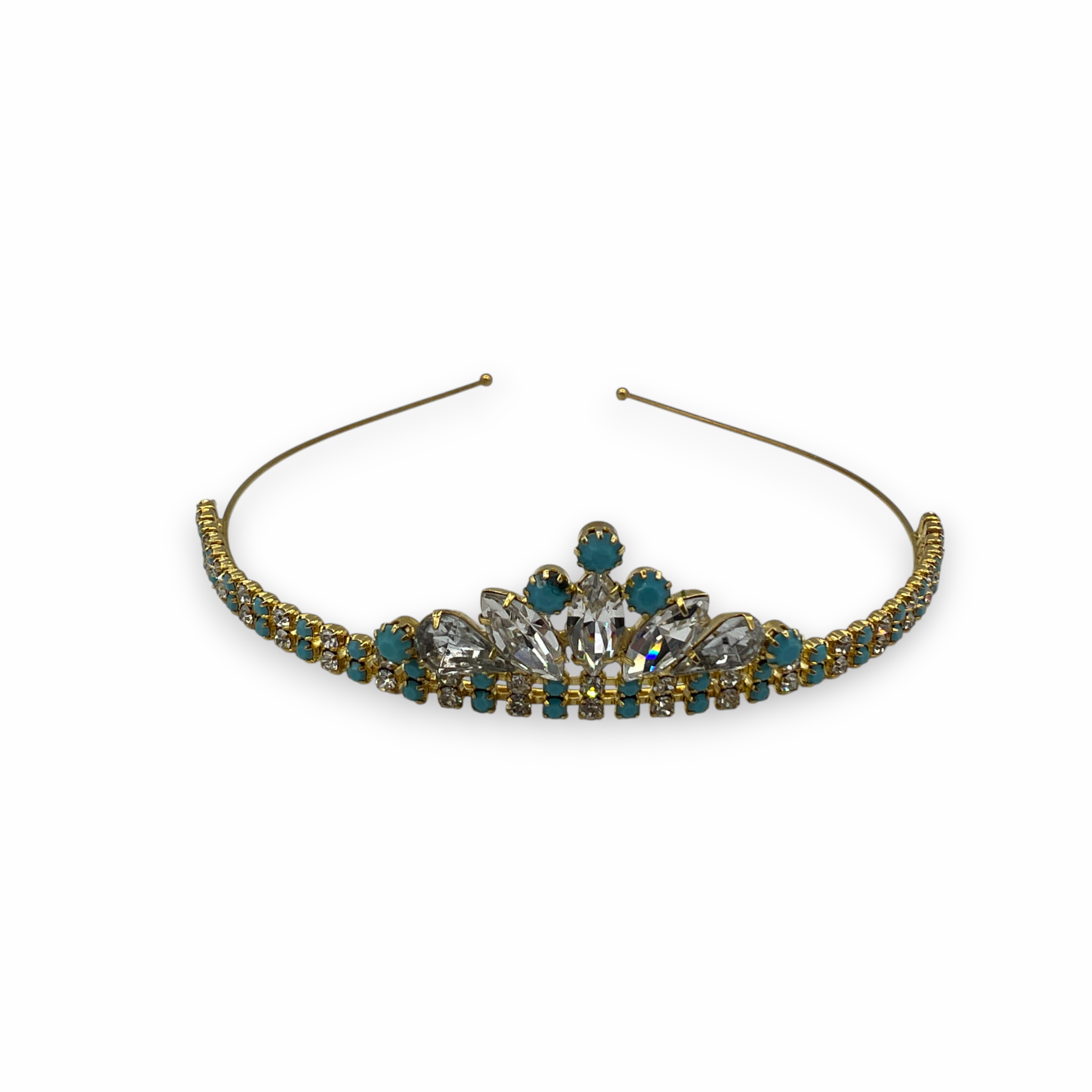 Holiday in the Sun Swarovski Accented Crystal Tiara - Turquoise