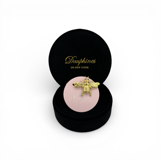 Bee Adventurous Hair Barrette with Bee Accent, Mini - 18K Gold