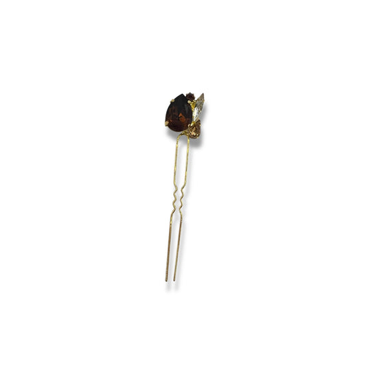 Bronze Medal Hair Pin - Bronze/18K Gold