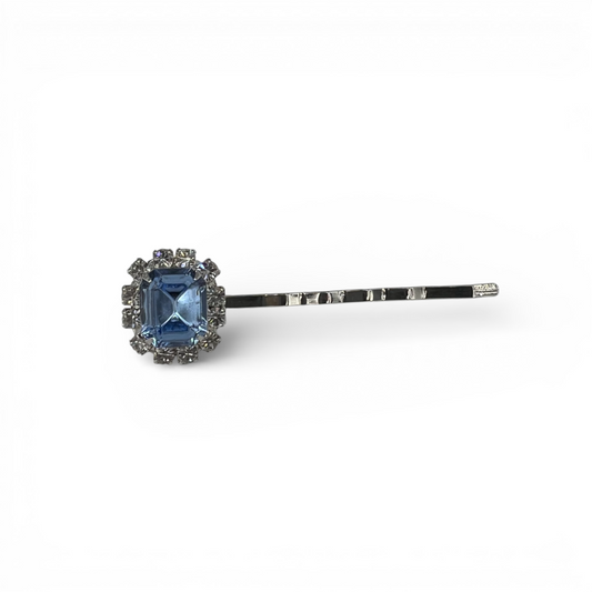 March (Aquamarine) - The Birthstone Collection - Bobby Pin featuring Sparkling Swarovski Crystals - Aquamarine/Silver