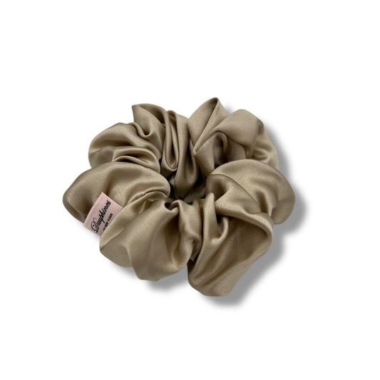 ربطة شعر حريرية مميزة - كبيرة، سوداء داكنة