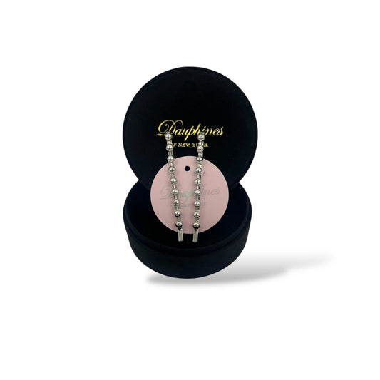 The Rocker Bobby Pins, Set of Two - Silver