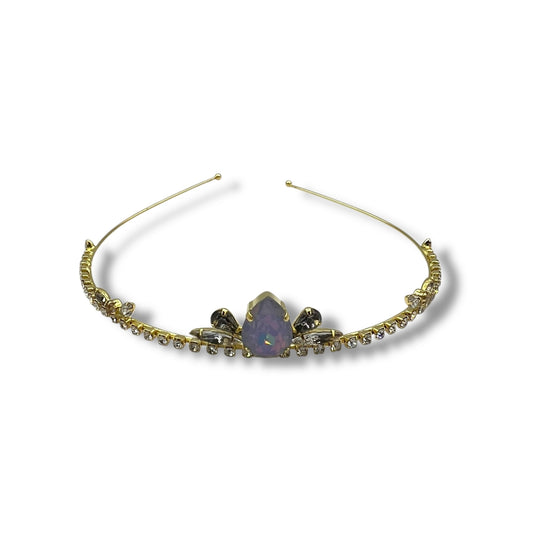 Lavender Dream Swarovski Accented Crystal Tiara - Lilac/18K Gold