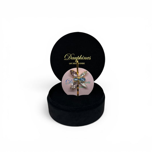 Periwinkle Crystal Butterfly Bobby Pin | Luxury Swarovski Crystal Hair Pin | Dauphines of New York