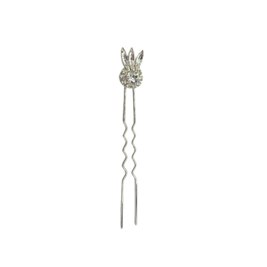 The Dance Hair Pin - Clear/Silver