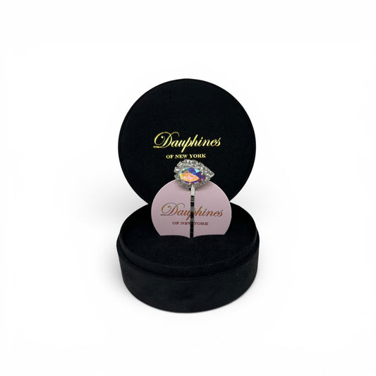 Classic Jewel Bobby Pin featuring Sparkling Swarovski Crystals - Iridescent/Rhodium
