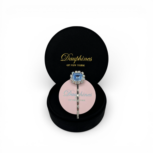 March (Aquamarine) - The Birthstone Collection - Bobby Pin featuring Sparkling Swarovski Crystals - Aquamarine/Silver
