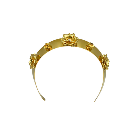 Lovestruck Crown Headband - Clear/18K Gold