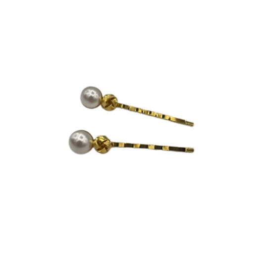 With Honors Bobby Pins, Set of Two - 18K Gold