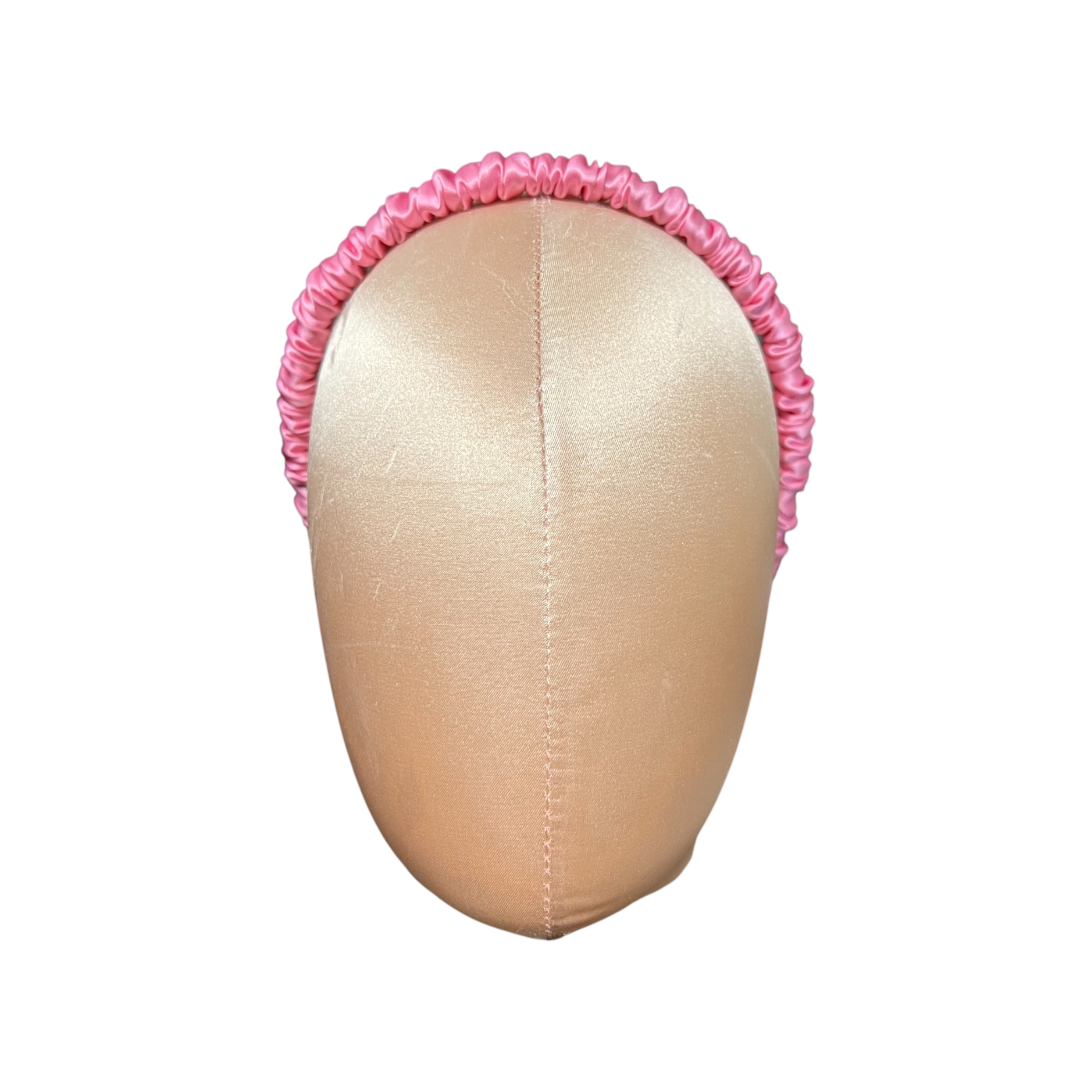 Ruched Satin Puff Headband - Hot Pink Basic Hot Pink Headband – Elena Honch Accessories main image 4