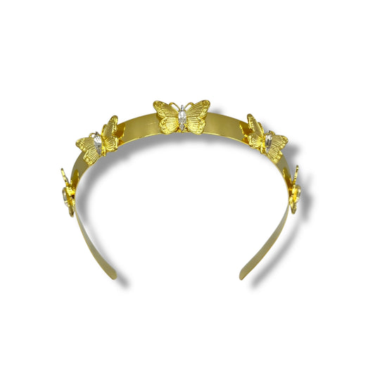 Fly Away With Me Crown Headband - Pearl/18K Gold
