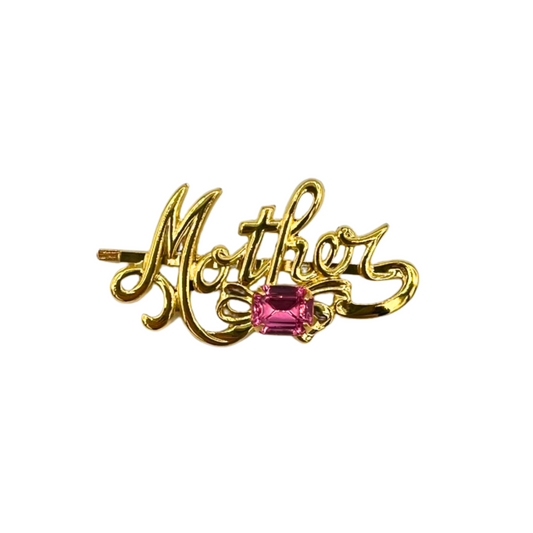 Just for Mom - 18K Gold Plated Bobby Pin, Pink