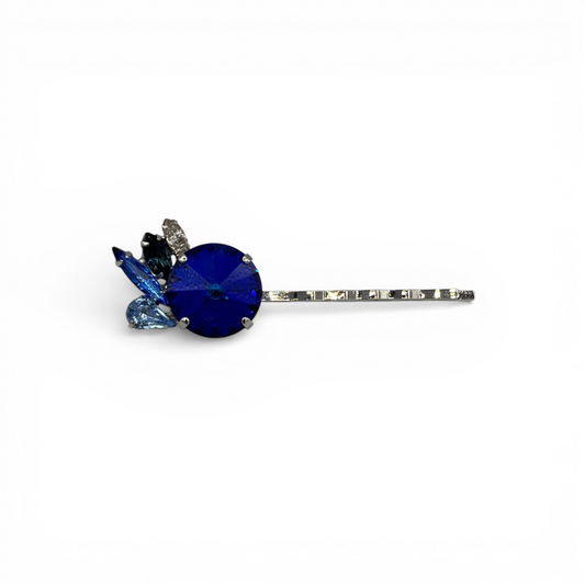 Sapphire Sizzle Rhodium-Plated Swarovski Crystal Bobby Pin